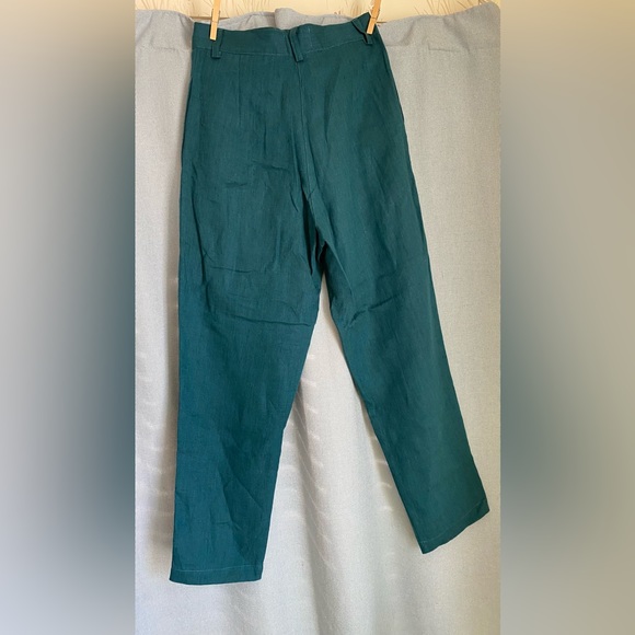 Teal Linen Pants XS OffOn - Picture 1 of 7